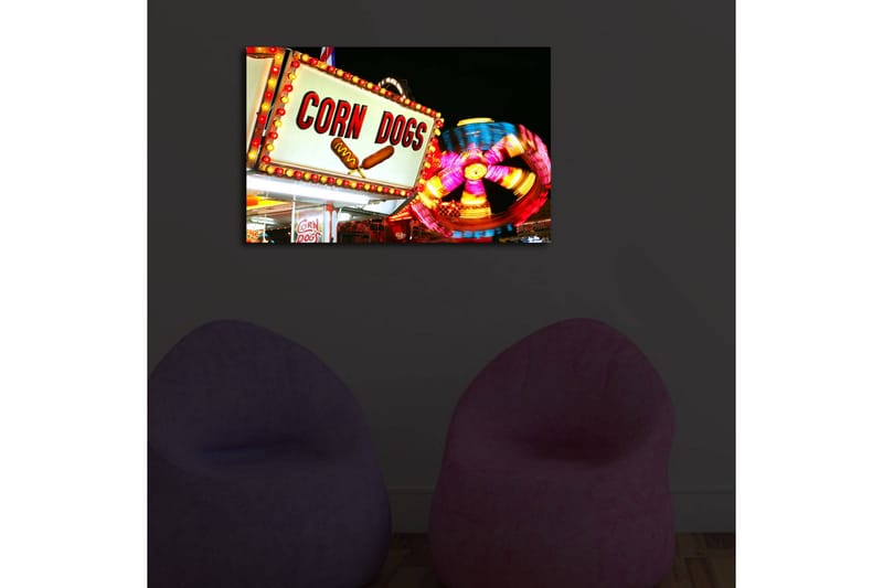 Dekorativ Canvasbilde LED-belysning - Flerfarget - Innredning - Bilder & kunst - Lerretsbilder
