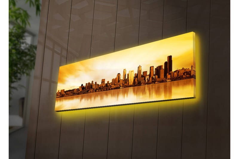 Dekorativ Canvasbilde LED-belysning - Flerfarget - Innredning - Bilder & kunst - Lerretsbilder