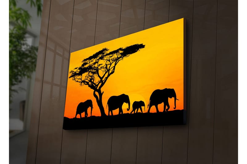 Dekorativ Canvasbilde LED-belysning - Flerfarget - Innredning - Bilder & kunst - Lerretsbilder