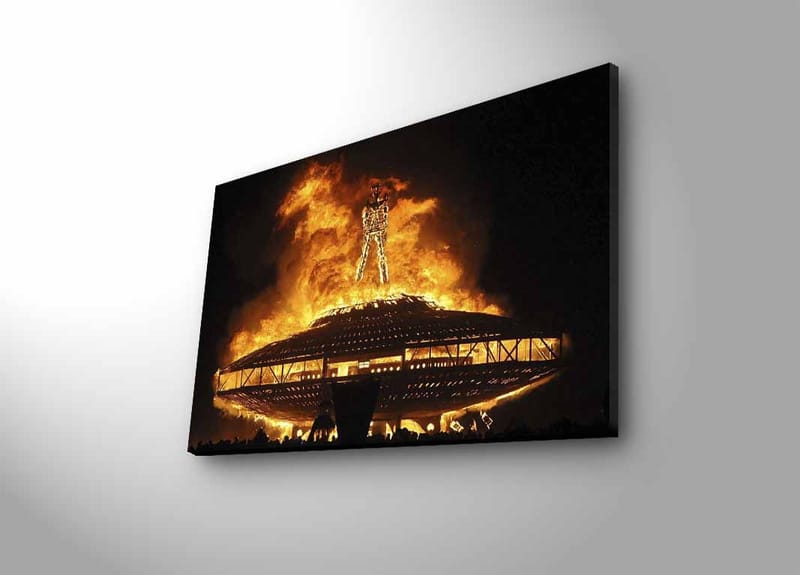 Dekorativ Canvasbilde med LED 45x70 cm - Flerfarget - Innredning - Bilder & kunst - Lerretsbilder