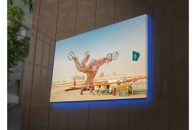 Dekorativ Canvasbilde med LED 45x70 cm - Flerfarget - Innredning - Bilder & kunst - Lerretsbilder