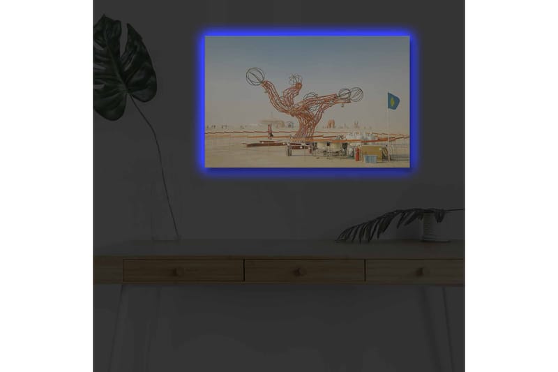 Dekorativ Canvasbilde med LED 45x70 cm - Flerfarget - Innredning - Bilder & kunst - Lerretsbilder