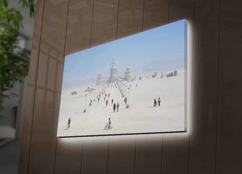 Dekorativ Canvasbilde med LED 45x70 cm - Flerfarget - Innredning - Bilder & kunst - Lerretsbilder