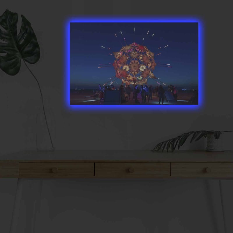 Dekorativ Canvasbilde med LED 45x70 cm - Flerfarget - Innredning - Bilder & kunst - Lerretsbilder