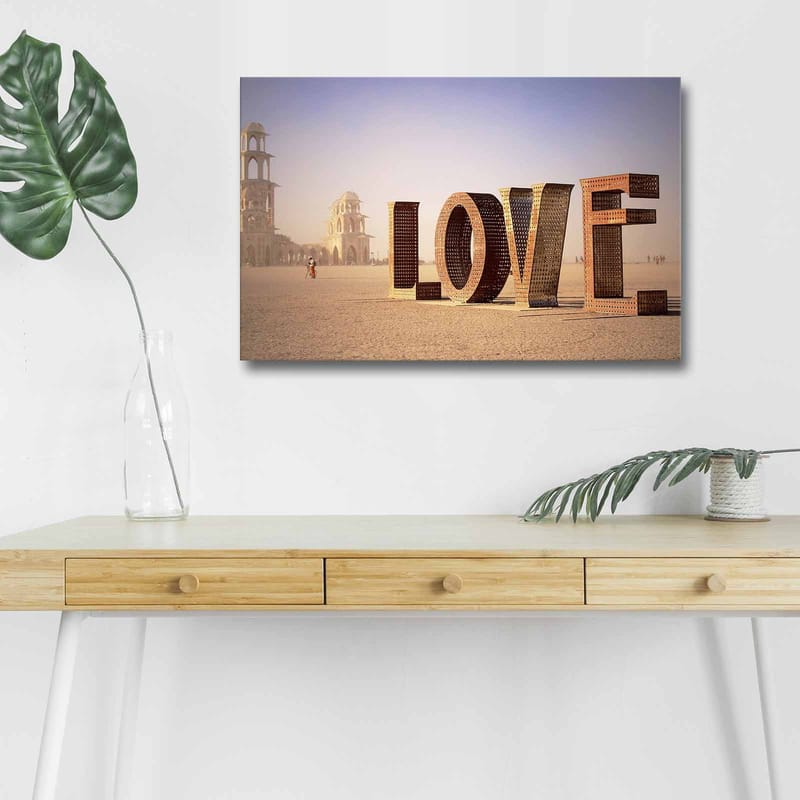 Dekorativ Canvasbilde med LED 45x70 cm - Flerfarget - Innredning - Bilder & kunst - Lerretsbilder