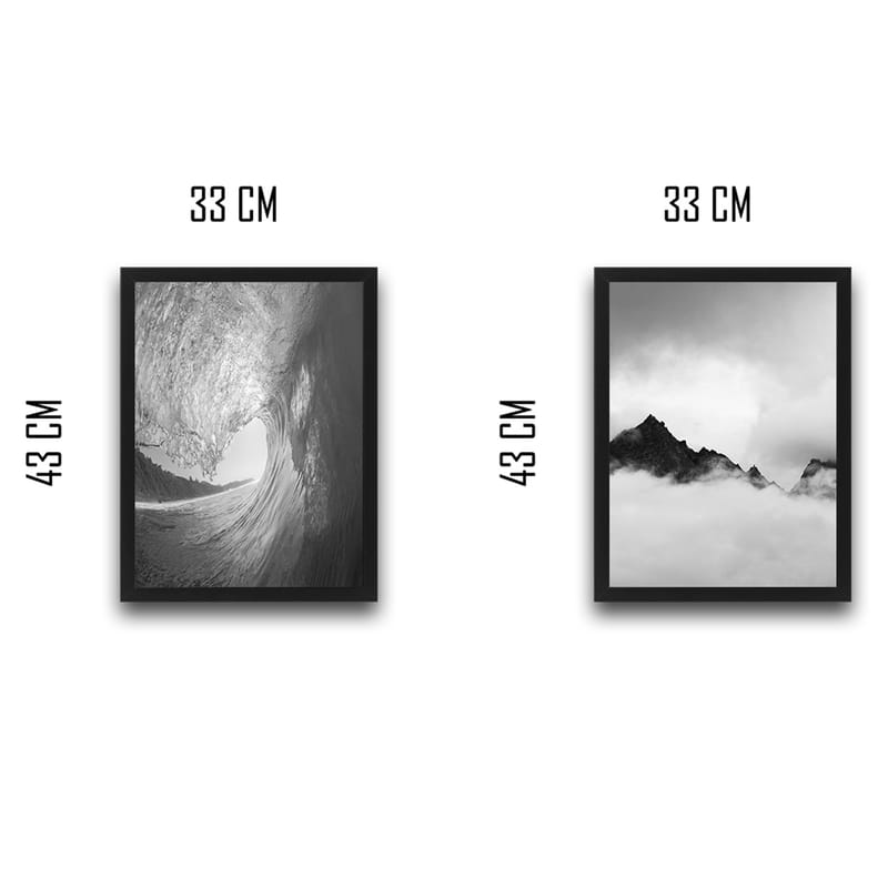 Dekorativ InnRammemet maling 2-Deler 30x40 cm - Flerfarget - Innredning - Bilder & kunst - Lerretsbilder