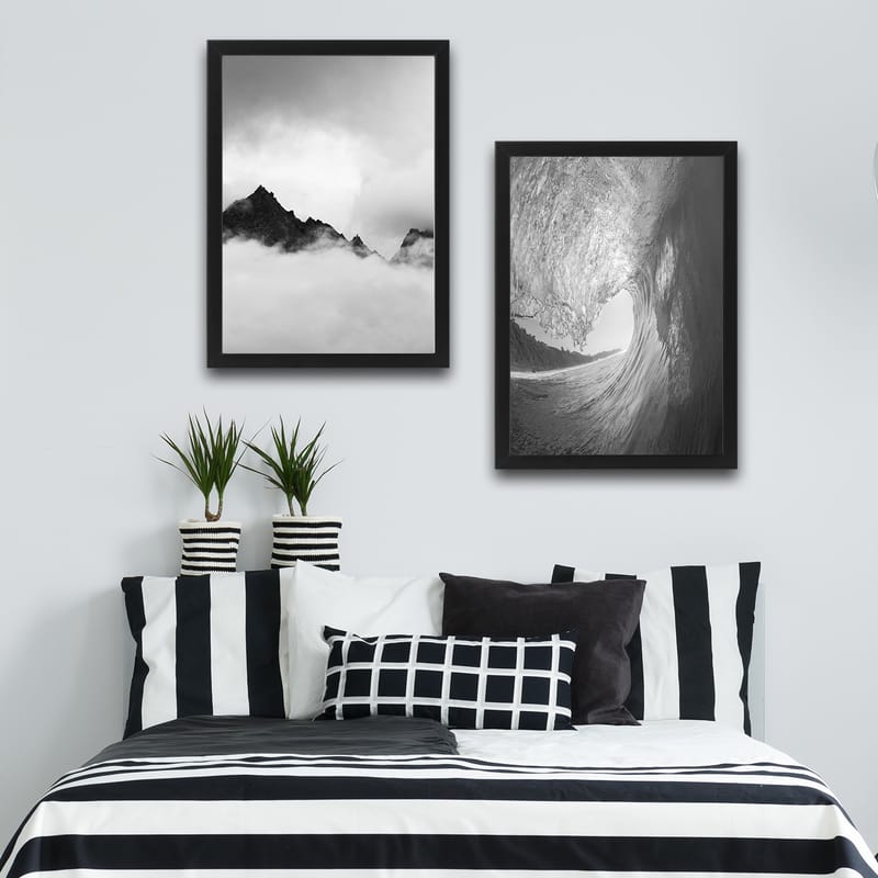 Dekorativ InnRammemet maling 2-Deler 30x40 cm - Flerfarget - Innredning - Bilder & kunst - Lerretsbilder