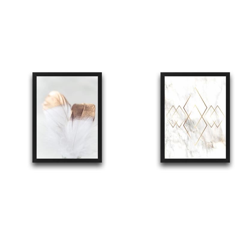 Dekorativ InnRammemet maling 2-Deler 30x40 cm - Flerfarget - Innredning - Bilder & kunst - Lerretsbilder