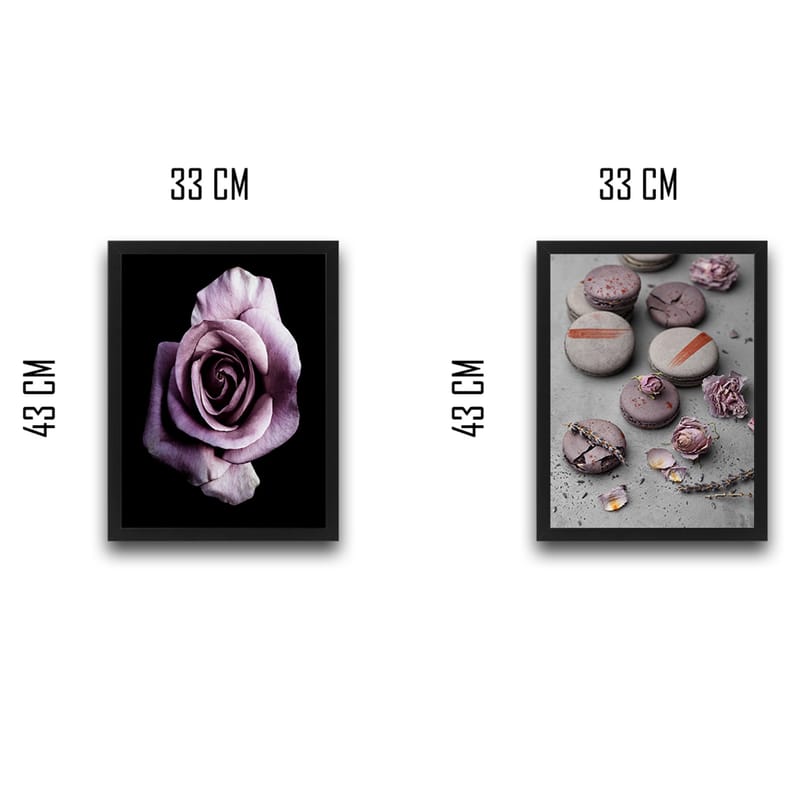 Dekorativ InnRammemet maling 2-Deler 30x40 cm - Flerfarget - Innredning - Bilder & kunst - Lerretsbilder