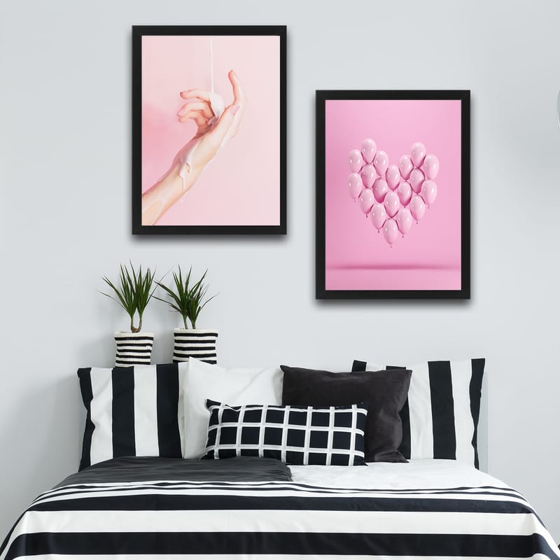Dekorativ InnRammemet maling 2-Deler 30x40 cm - Flerfarget - Innredning - Bilder & kunst - Lerretsbilder