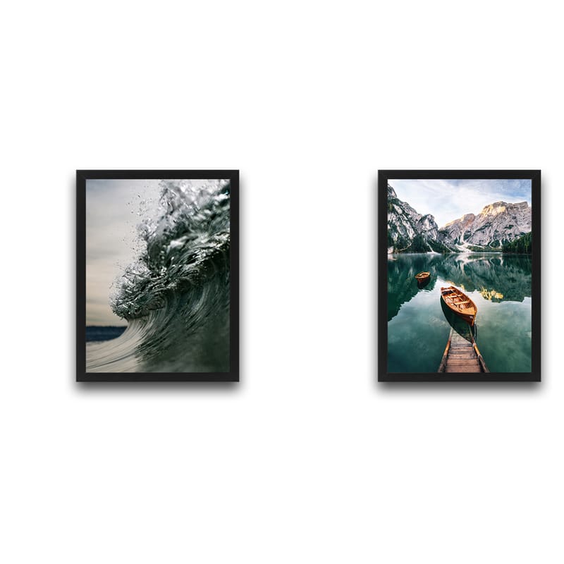 Dekorativ InnRammemet maling 2-Deler 30x40 cm - Flerfarget - Innredning - Bilder & kunst - Lerretsbilder