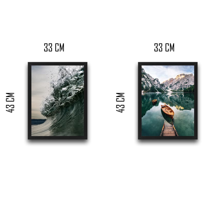 Dekorativ InnRammemet maling 2-Deler 30x40 cm - Flerfarget - Innredning - Bilder & kunst - Lerretsbilder
