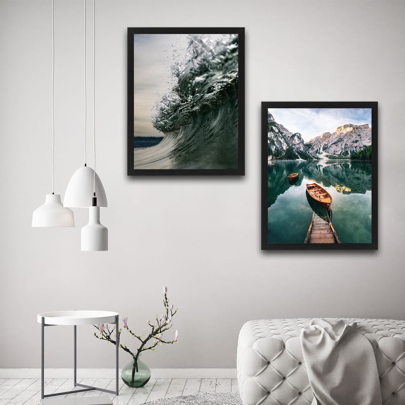 Dekorativ InnRammemet maling 2-Deler 30x40 cm - Flerfarget - Innredning - Bilder & kunst - Lerretsbilder