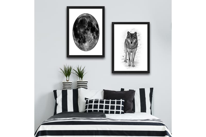 Dekorativ InnRammemet maling 2-Deler 30x40 cm - Flerfarget - Innredning - Bilder & kunst - Lerretsbilder
