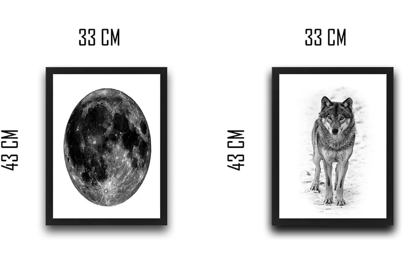 Dekorativ InnRammemet maling 2-Deler 30x40 cm - Flerfarget - Innredning - Bilder & kunst - Lerretsbilder