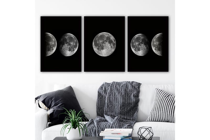 Dekorativ InnRammemet maling 3-Deler 35x45 cm, Flerfarget