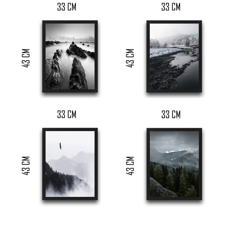 Dekorativ InnRammemet maling 30x40 cm - Flerfarget - Innredning - Bilder & kunst - Lerretsbilder