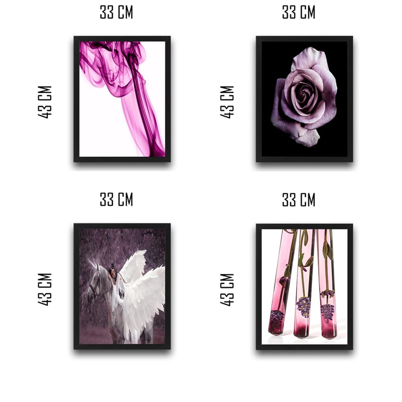 Dekorativ InnRammemet maling 30x40 cm - Flerfarget - Innredning - Bilder & kunst - Lerretsbilder