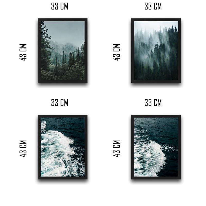 Dekorativ InnRammemet maling 30x40 cm - Flerfarget - Innredning - Bilder & kunst - Lerretsbilder