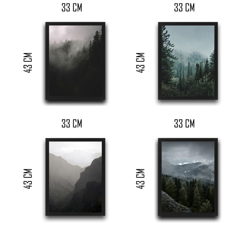 Dekorativ InnRammemet maling 30x40 cm - Flerfarget - Innredning - Bilder & kunst - Lerretsbilder