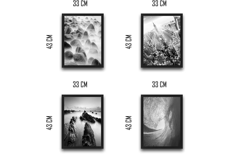 Dekorativ InnRammemet maling 30x40 cm - Flerfarget - Innredning - Bilder & kunst - Lerretsbilder
