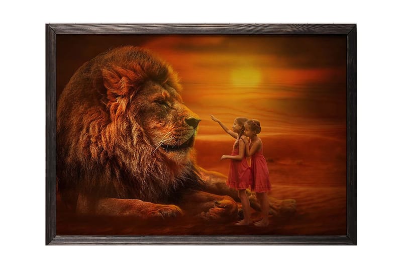 Dekorativ InnRammemet maling 35x50 cm - Flerfarget - Innredning - Bilder & kunst - Lerretsbilder