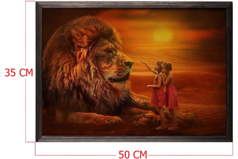 Dekorativ InnRammemet maling 35x50 cm - Flerfarget - Innredning - Bilder & kunst - Lerretsbilder