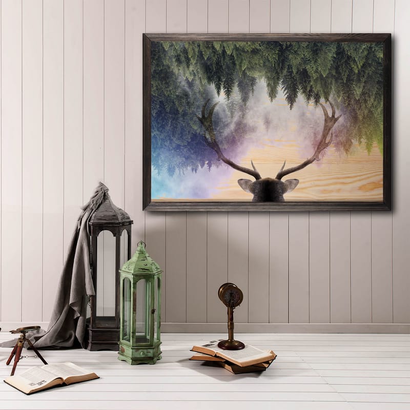 Dekorativ InnRammemet maling 35x50 cm - Flerfarget - Innredning - Bilder & kunst - Lerretsbilder