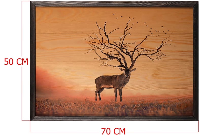 Dekorativ InnRammemet maling 50x70 cm - Flerfarget - Innredning - Bilder & kunst - Lerretsbilder