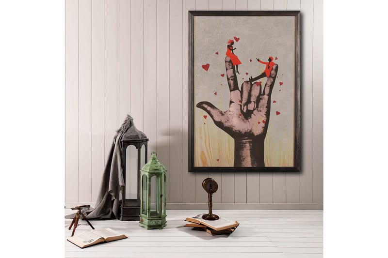 Dekorativ InnRammemet maling 50x70 cm - Flerfarget - Innredning - Bilder & kunst - Lerretsbilder