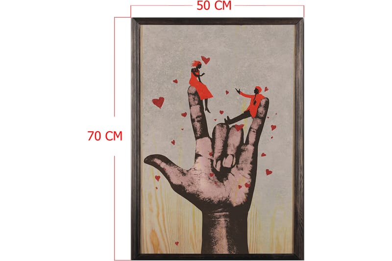 Dekorativ InnRammemet maling 50x70 cm - Flerfarget - Innredning - Bilder & kunst - Lerretsbilder