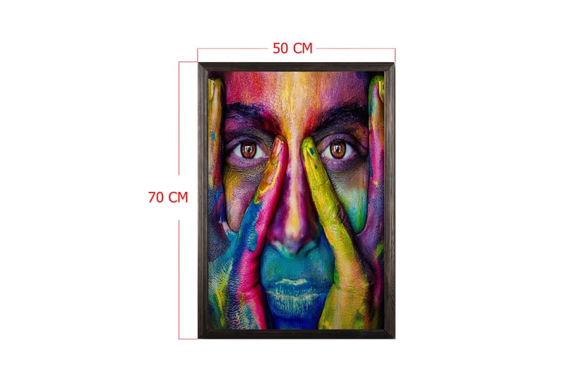 Dekorativ InnRammemet maling 50x70 cm - Flerfarget - Innredning - Bilder & kunst - Lerretsbilder