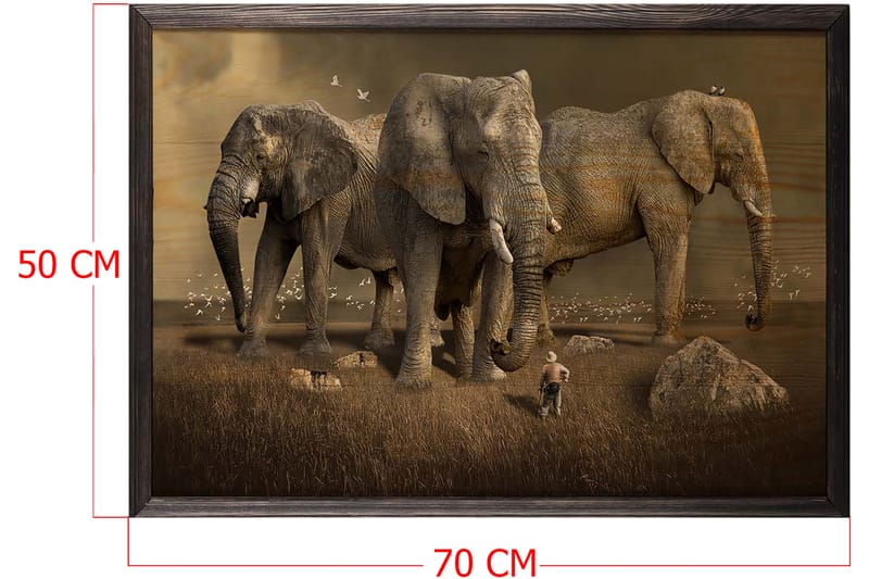 Dekorativ InnRammemet maling 50x70 cm - Flerfarget - Innredning - Bilder & kunst - Lerretsbilder