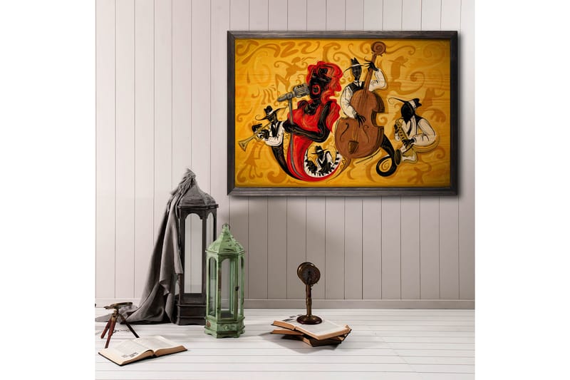Dekorativ InnRammemet maling 50x70 cm - Flerfarget - Innredning - Bilder & kunst - Lerretsbilder