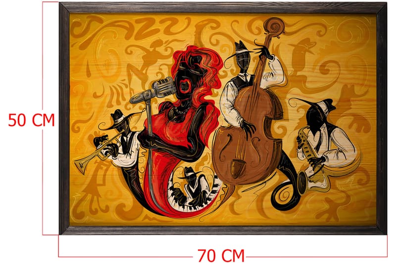 Dekorativ InnRammemet maling 50x70 cm - Flerfarget - Innredning - Bilder & kunst - Lerretsbilder