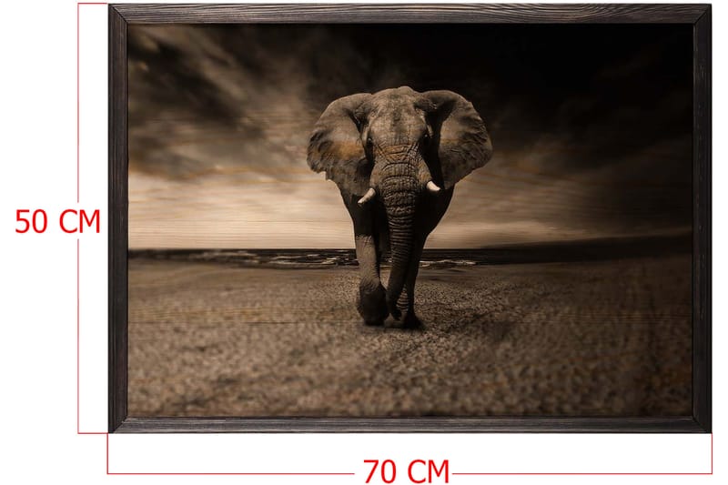 Dekorativ InnRammemet maling 50x70 cm - Flerfarget - Innredning - Bilder & kunst - Lerretsbilder