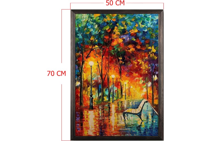 Dekorativ InnRammemet maling 50x70 cm - Flerfarget - Innredning - Bilder & kunst - Lerretsbilder