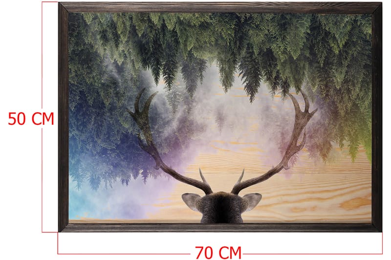 Dekorativ InnRammemet maling 50x70 cm - Flerfarget - Innredning - Bilder & kunst - Lerretsbilder