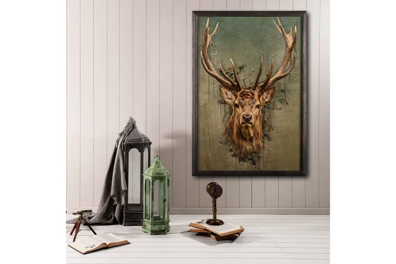 Dekorativ InnRammemet maling 50x70 cm - Flerfarget - Innredning - Bilder & kunst - Lerretsbilder