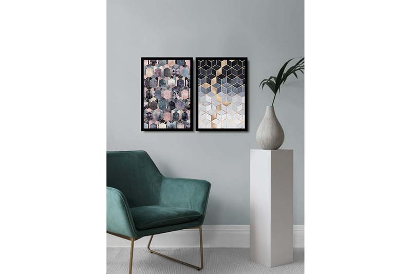 Dekorativ MDF-bilde 2 Deler - Flerfarget - Innredning - Bilder & kunst - Lerretsbilder