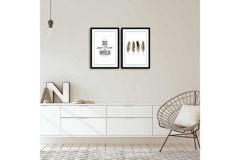 Dekorativ MDF-bilde 2 Deler - Flerfarget - Innredning - Bilder & kunst - Lerretsbilder