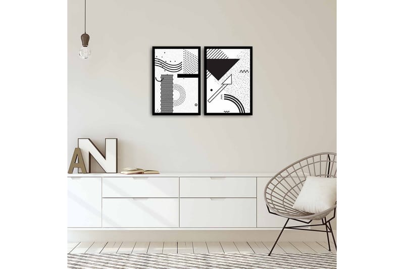 Dekorativ MDF-bilde 2 Deler - Flerfarget - Innredning - Bilder & kunst - Lerretsbilder