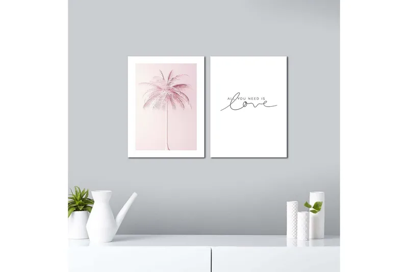 Dekorativ MDF-bilde 2 Deler - Flerfarget - Innredning - Bilder & kunst - Lerretsbilder