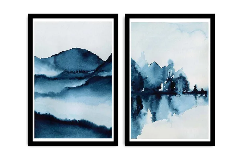 Dekorativ MDF-bilde 2 Deler - Flerfarget - Innredning - Bilder & kunst - Lerretsbilder