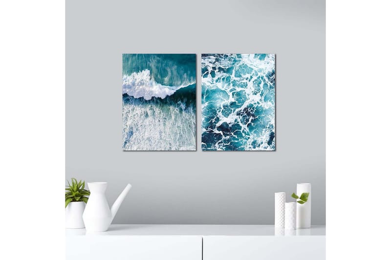 Dekorativ MDF-bilde 2 Deler - Flerfarget - Innredning - Bilder & kunst - Lerretsbilder