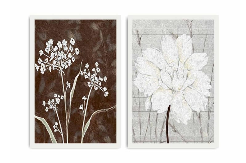 Dekorativ MDF-bilde 2 Deler - Flerfarget - Innredning - Bilder & kunst - Lerretsbilder