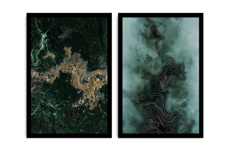 Dekorativ MDF-bilde 2 Deler - Flerfarget - Innredning - Bilder & kunst - Lerretsbilder
