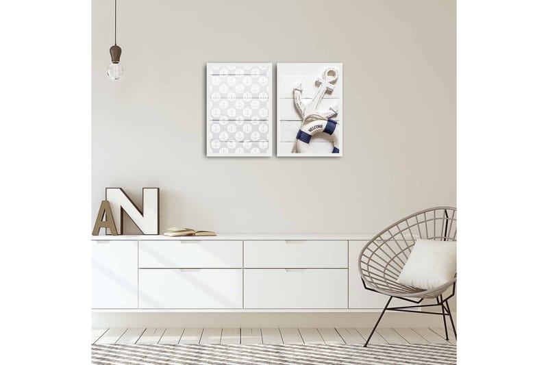Dekorativ MDF-bilde 2 Deler - Flerfarget - Innredning - Bilder & kunst - Lerretsbilder