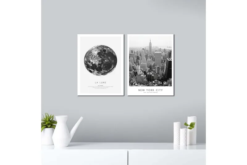 Dekorativ MDF-bilde 2 Deler - Flerfarget - Innredning - Bilder & kunst - Lerretsbilder