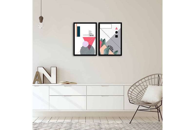 Dekorativ MDF-bilde 2 Deler - Flerfarget - Innredning - Bilder & kunst - Lerretsbilder